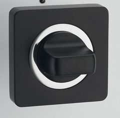 Завертка квадрат Ренц INBK 02 B/CP, цвет черный/хром к ручкам Фиоре INDH 425-02 B/CP, Арона INDH 96-02 B/CP (гарантия - 5 лет)